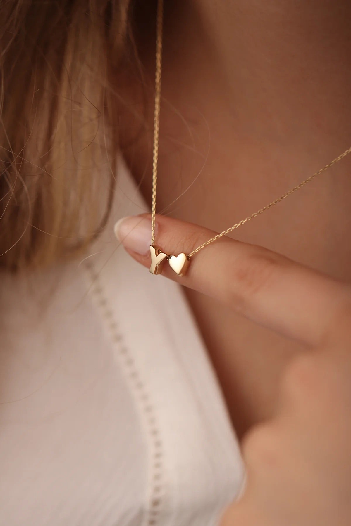 PERSONALIZED INITIAL NECKLACE 14K BEST SELLER